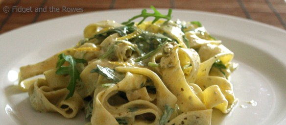 goat's cheese pappardelle