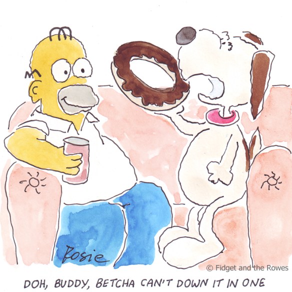 Glazed marbled chocolate cake donut