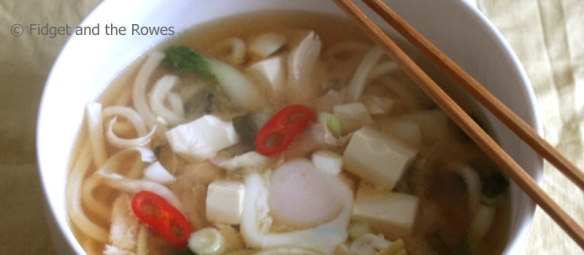 Oyako Udon miso noodle soup