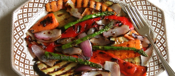 griddle pan charred vegetables