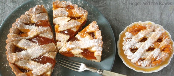 Italian breakfast colazione crostata apricot jam lattice tart