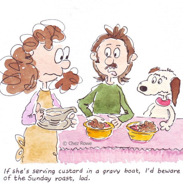 Rhubarb Crumble Recipe Custard In Gravy Boat