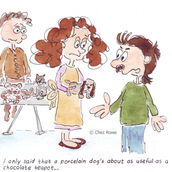 porcelain dog vintage china antiques fair